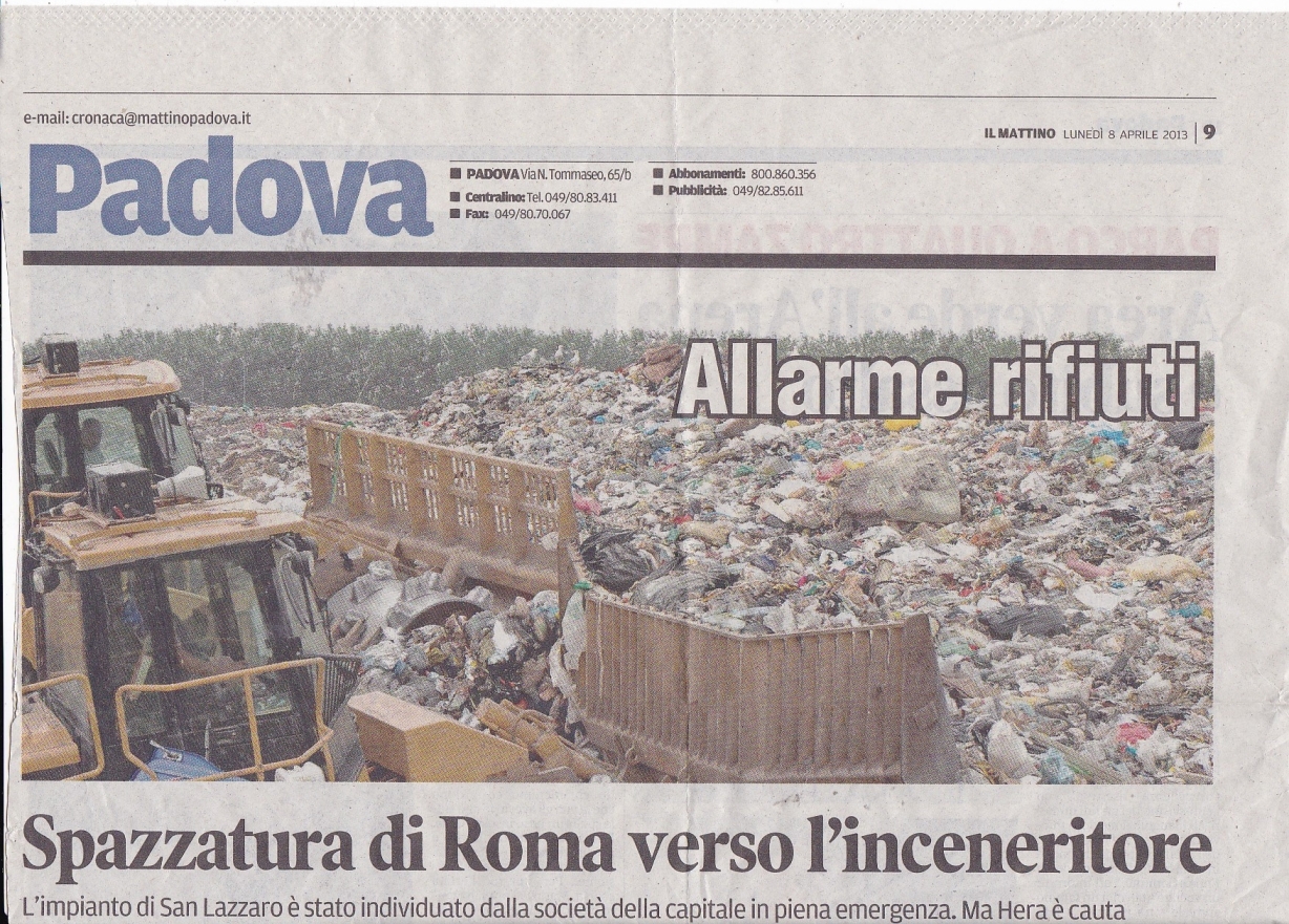 Padova emergenza rifiuti
